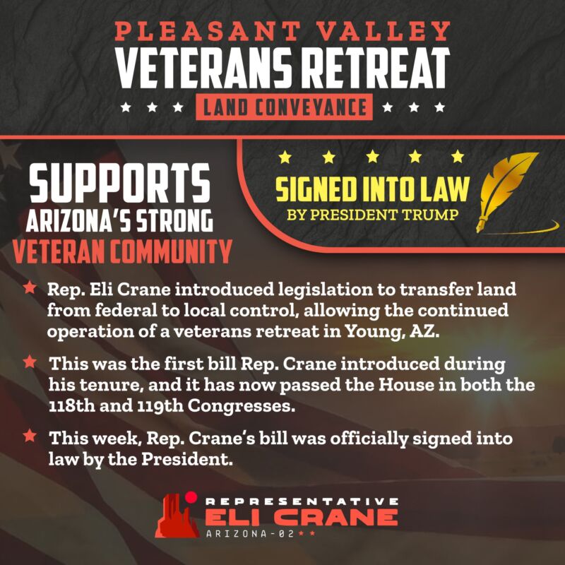 Image for the Tweet beginning: My legislation transferring federal land